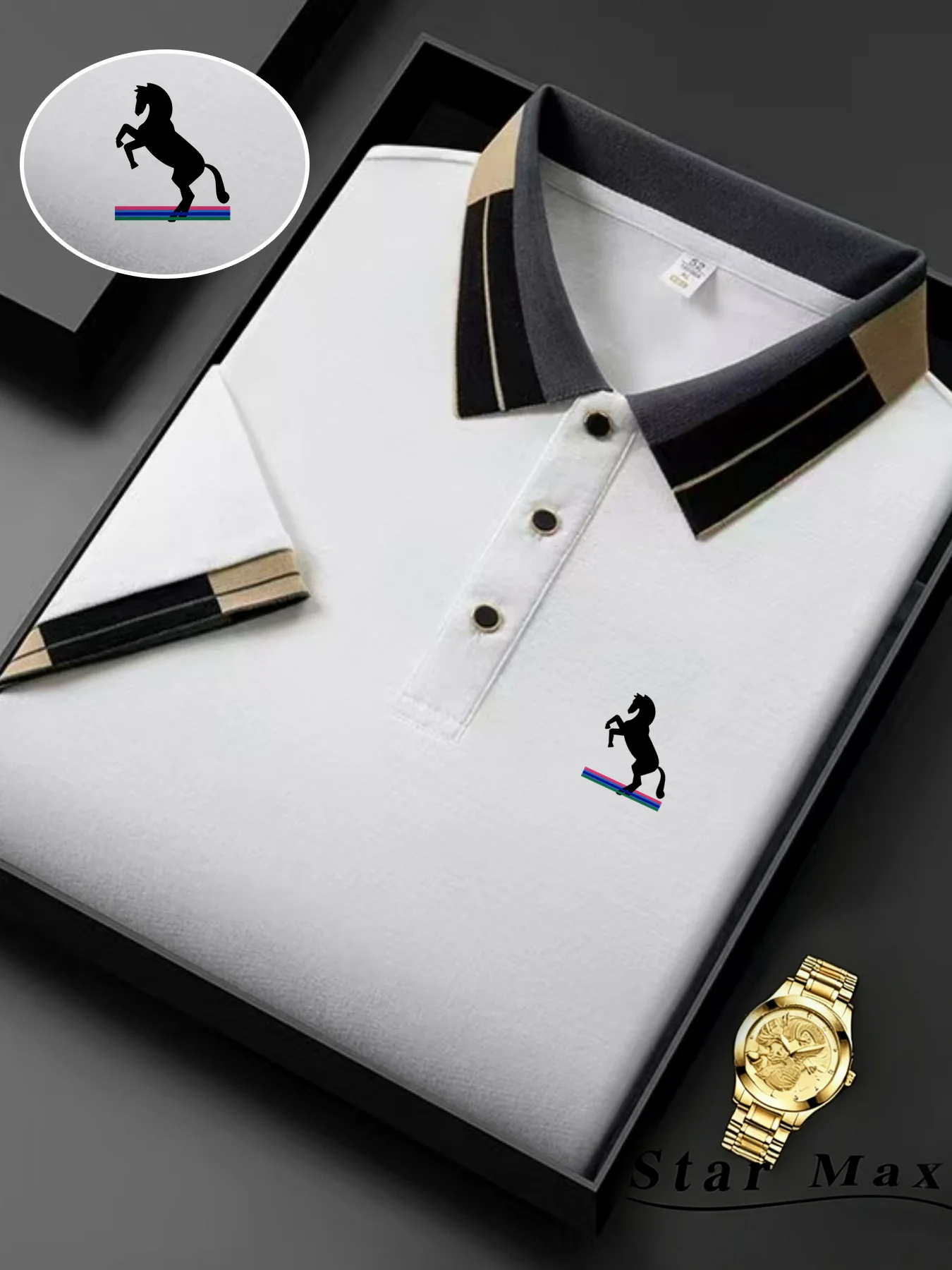 Men's Embroidered Polo Shirt - Image 8