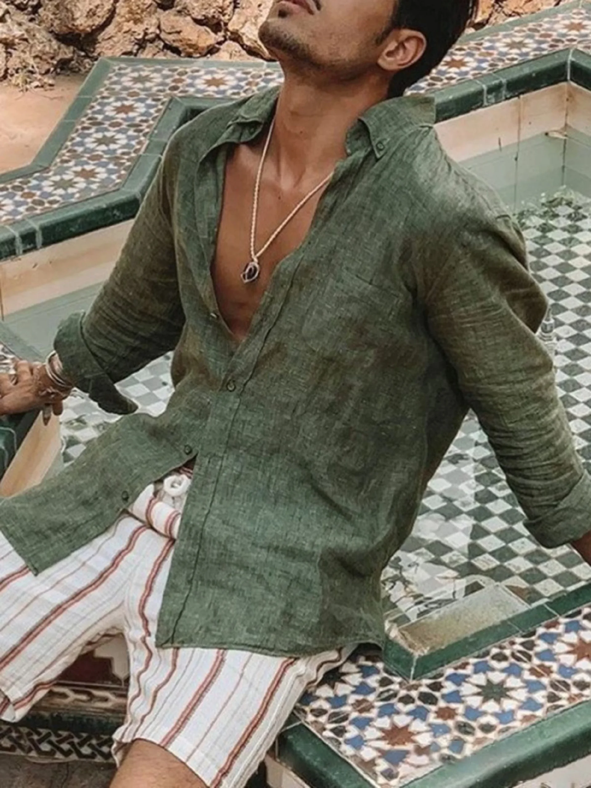 Men's Long-Sleeve Casual Shirt - Image 3