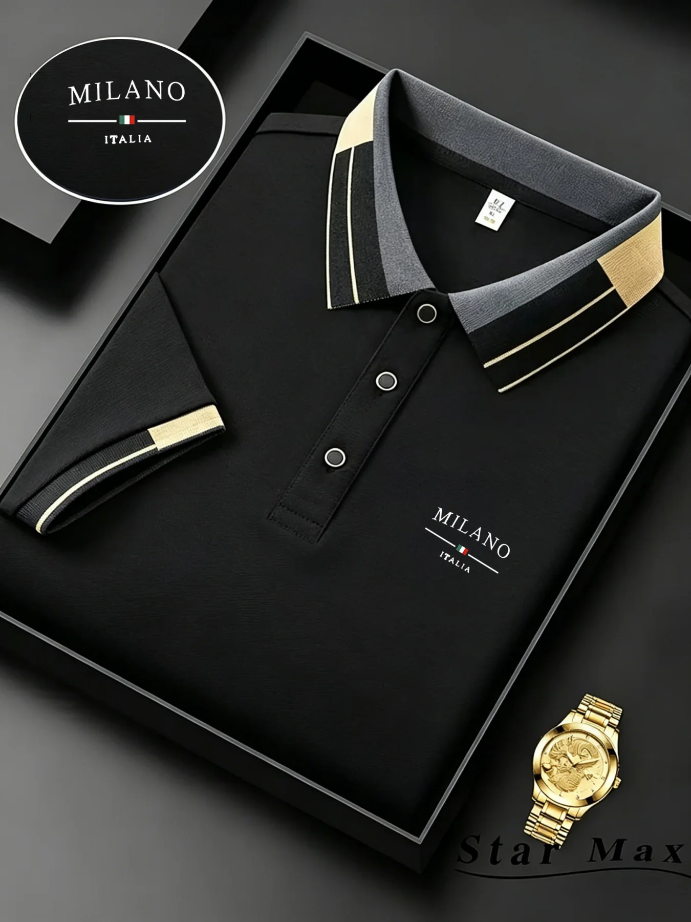 Men's Embroidered Polo Shirt - Image 4