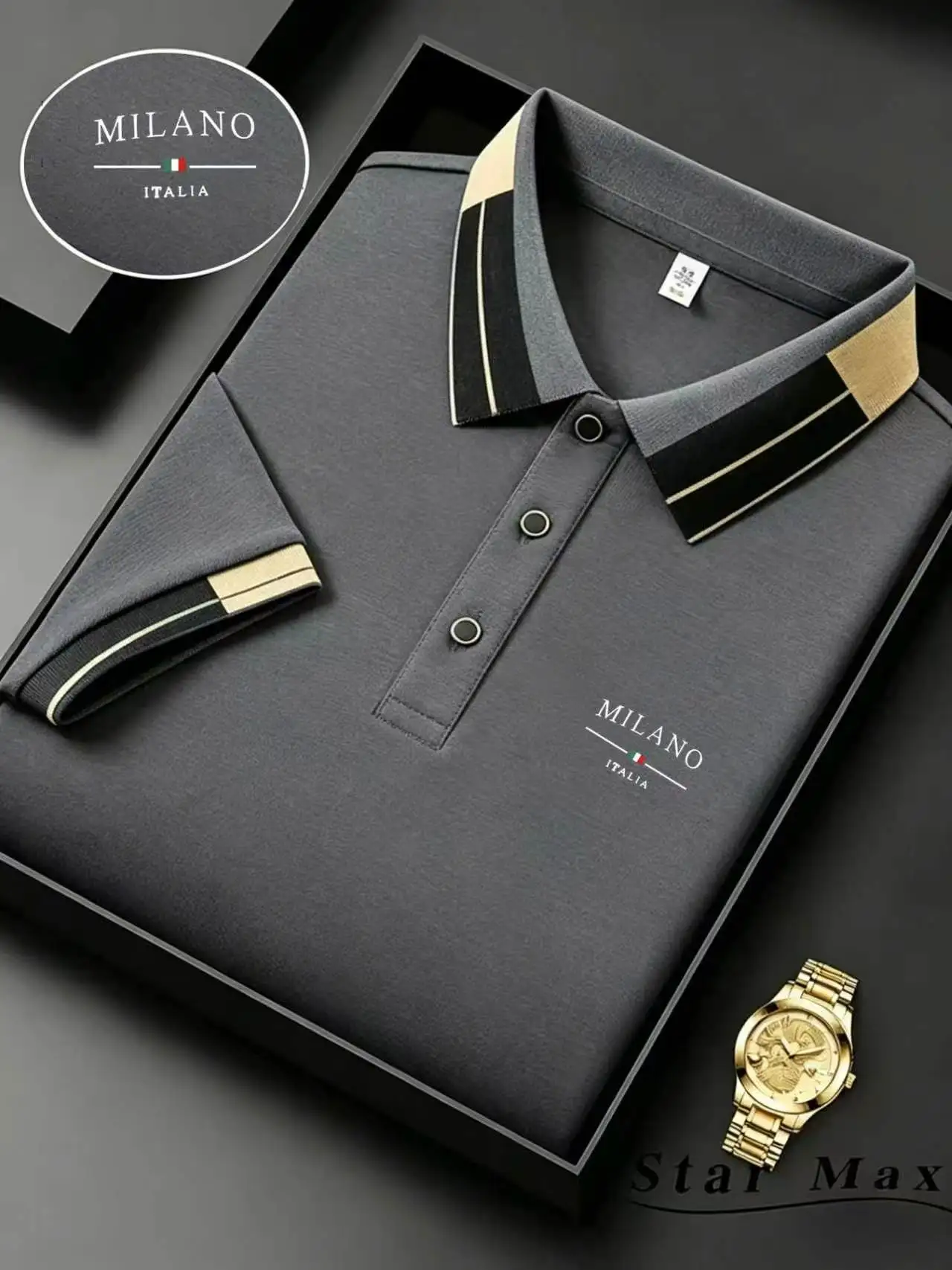 Men's Embroidered Polo Shirt - Image 5