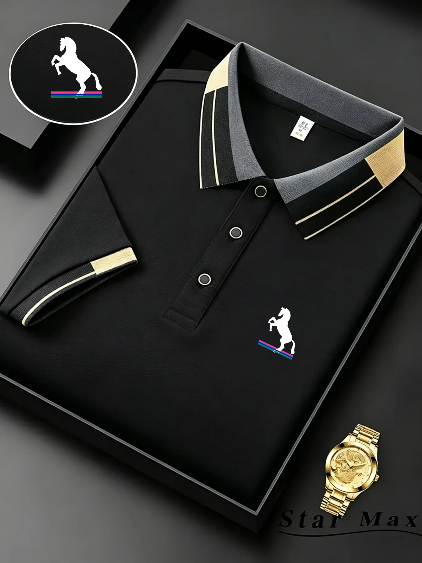 Men's Embroidered Polo Shirt - Image 7