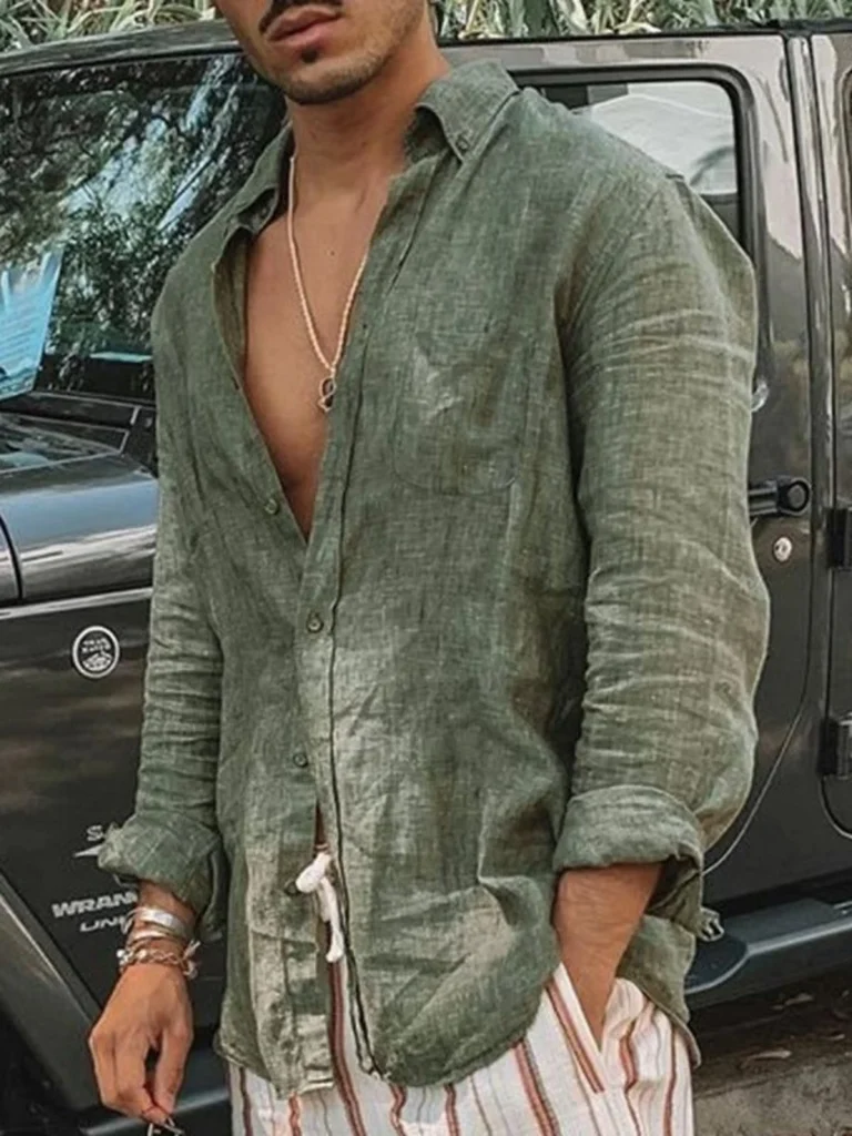Men's Long-Sleeve Casual Shirt
