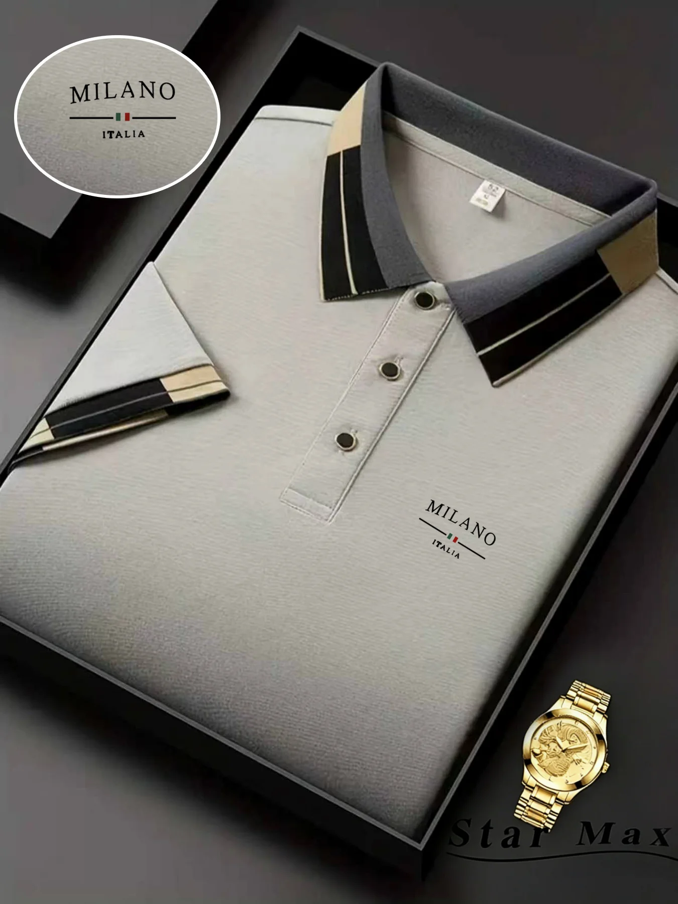 Men's Embroidered Polo Shirt - Image 6